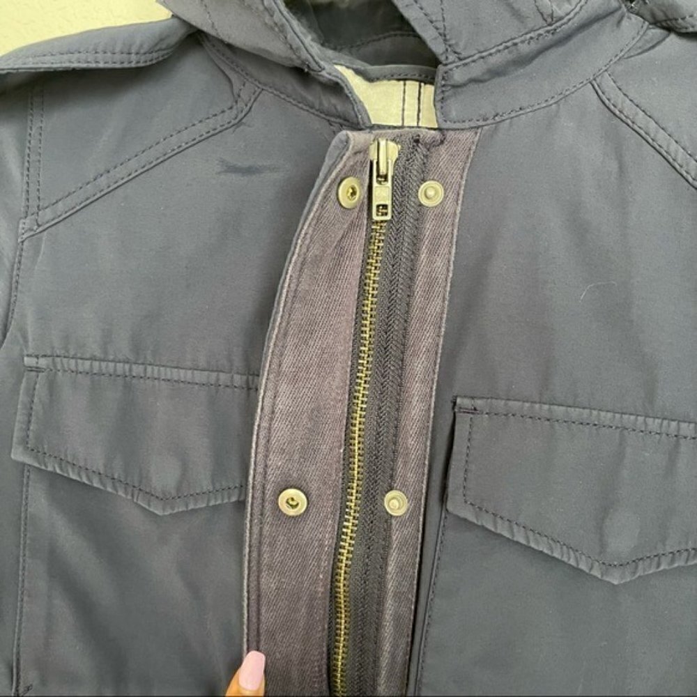 Madewell Fieldwalk Navy Blue Hooded Winter Jacket Women's Size Small S - Picture 12 of 12